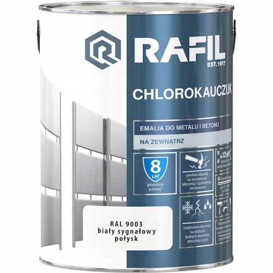 

Rafil Emalia Chlorokauczukowa 5L Żółty Ral 1003