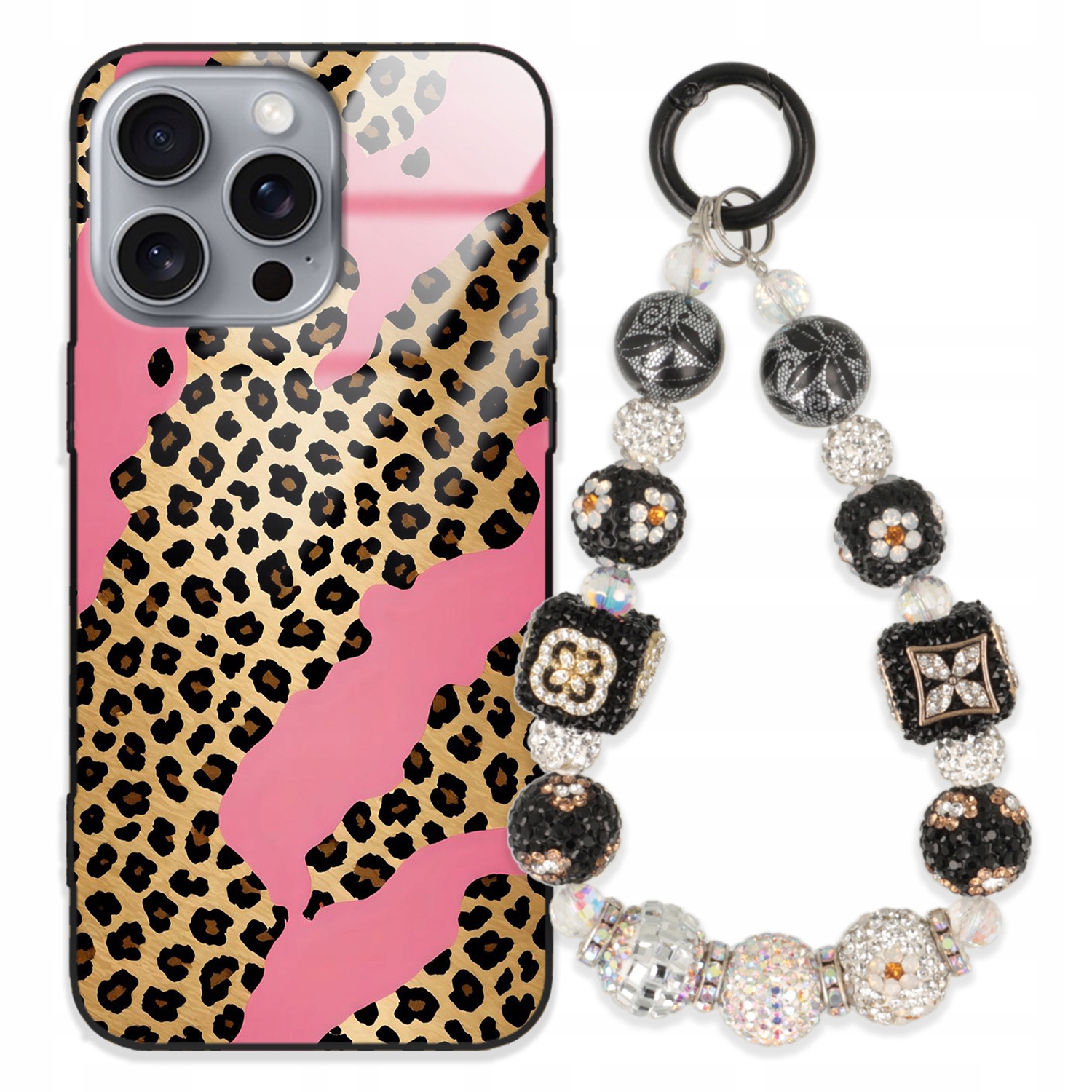 Pouzdro Pro Iphone 16 Pro Max Glass Přívěsek Na Klíče Elegantní Kryt Premium Wz