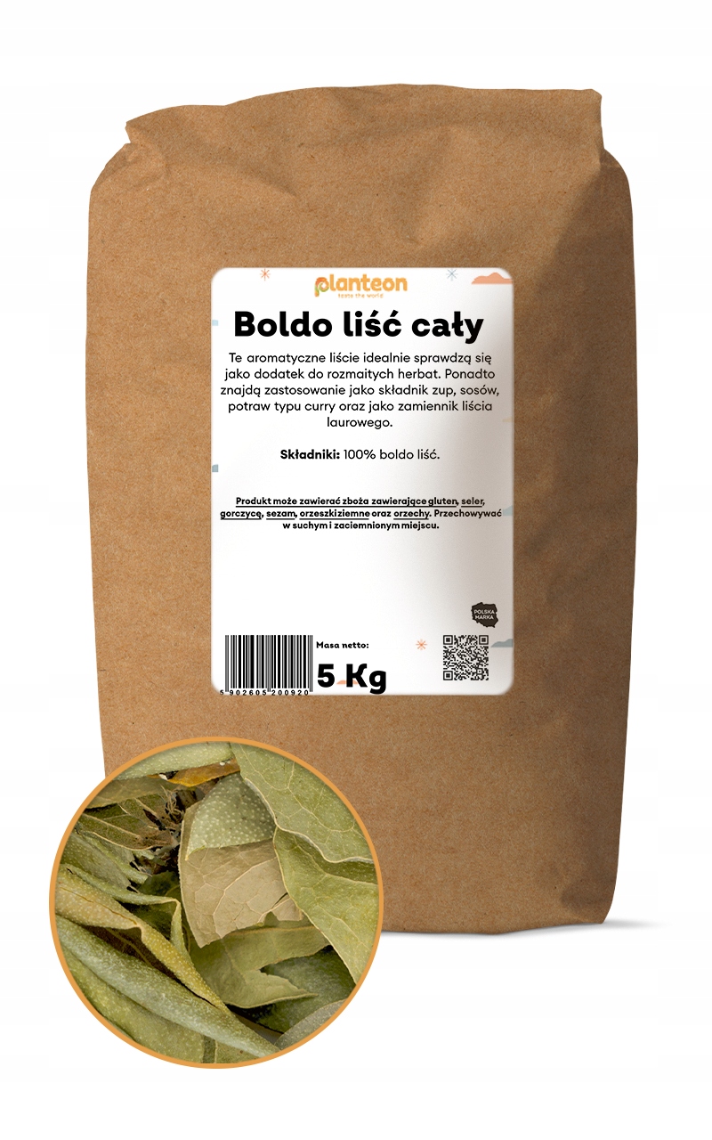 Levně Boldo list celý 5 kg na nálev listy sušené přísada do yerba maté