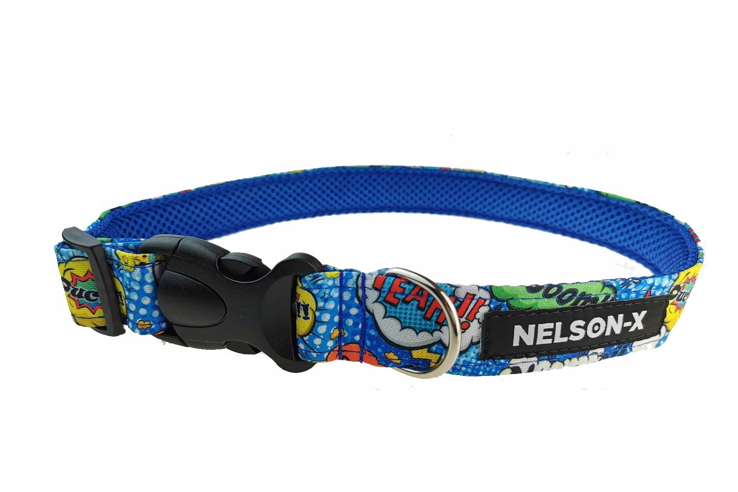 Levně Obojek Pro Psa Podšitý Síťovinou Nelson-x Barevný XL Polský Výrobce