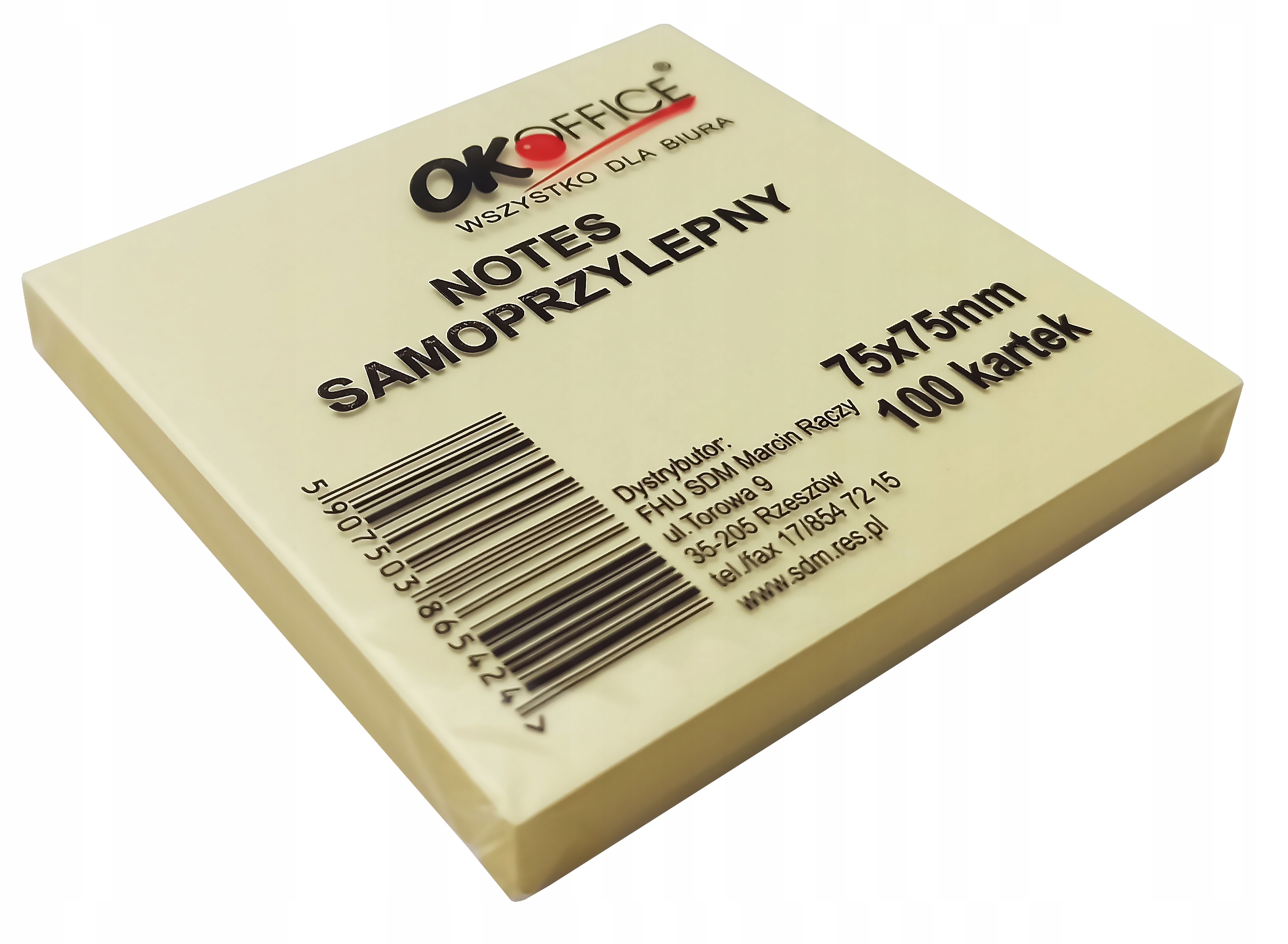 

Karteczki Bloczek Kostka Samoprzylepna Notes 75x75