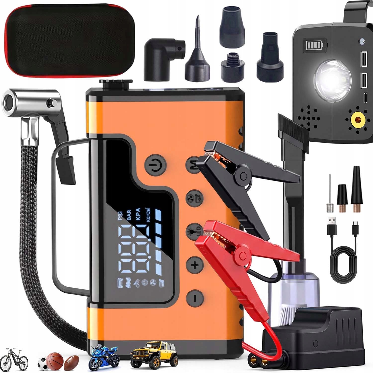 Jump Starter Silný Rozruch Booster Powerbank Baterka 37000MAH Multifunkčná