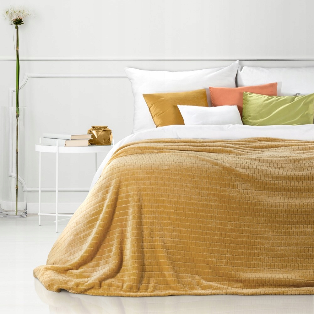 Deka z mikrovlákna 220x200 Cindy 2 hořčicová