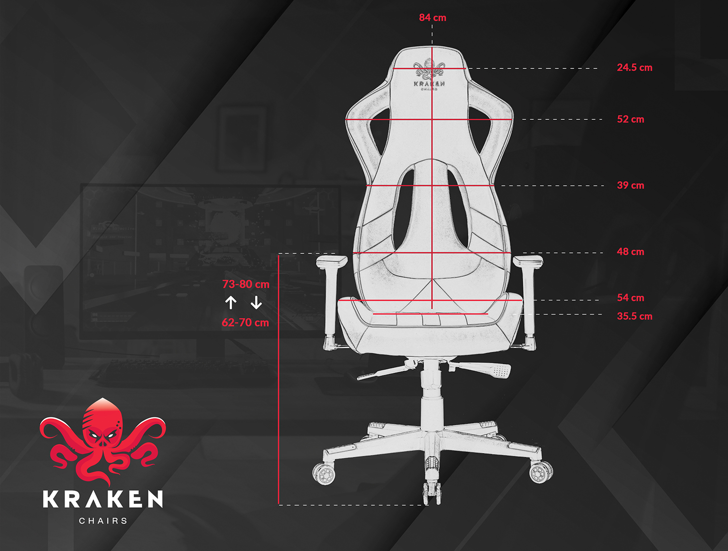 FOTEL GAMINGOWY GRACZA KRZESŁO OBROTOWE DO BIURKA Obciążenie maksymalne 130 kg