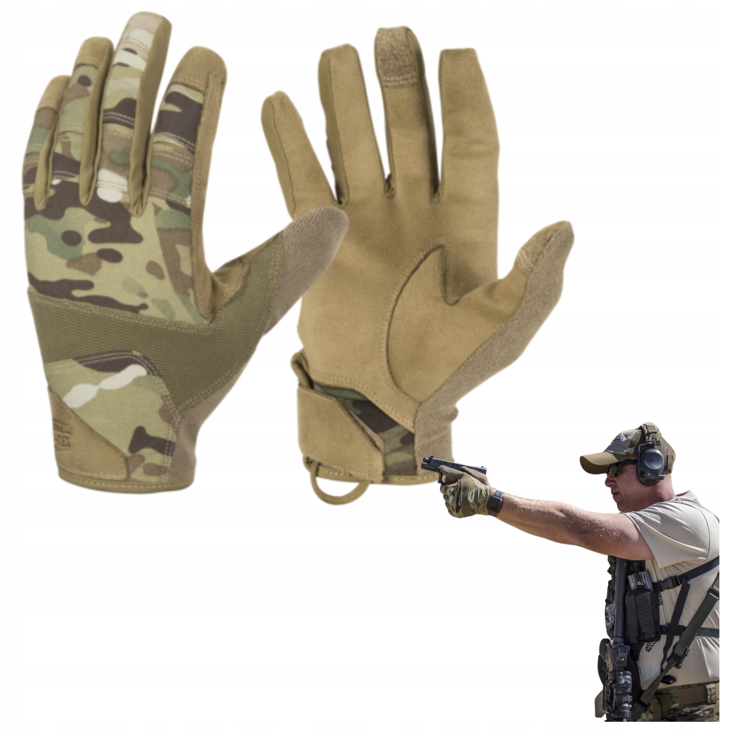 Taktické Rukavice Helikon Range Tactical Vojenské Střelecké Multicam 2XL