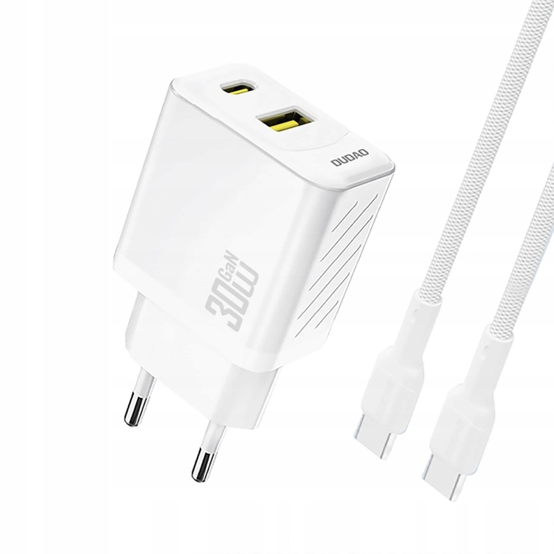 Ładowarka sieciowa Dudao A27TCEU Pd 30W GaN Usb-a Usb-c z kablem Usb-c bi