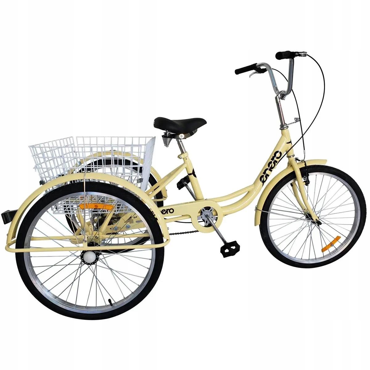 ROWER 3-kołowy TRÓJKOŁOWY REHABILITACYJNY KOŁA 24 6-biegowy gotowy do jazdy