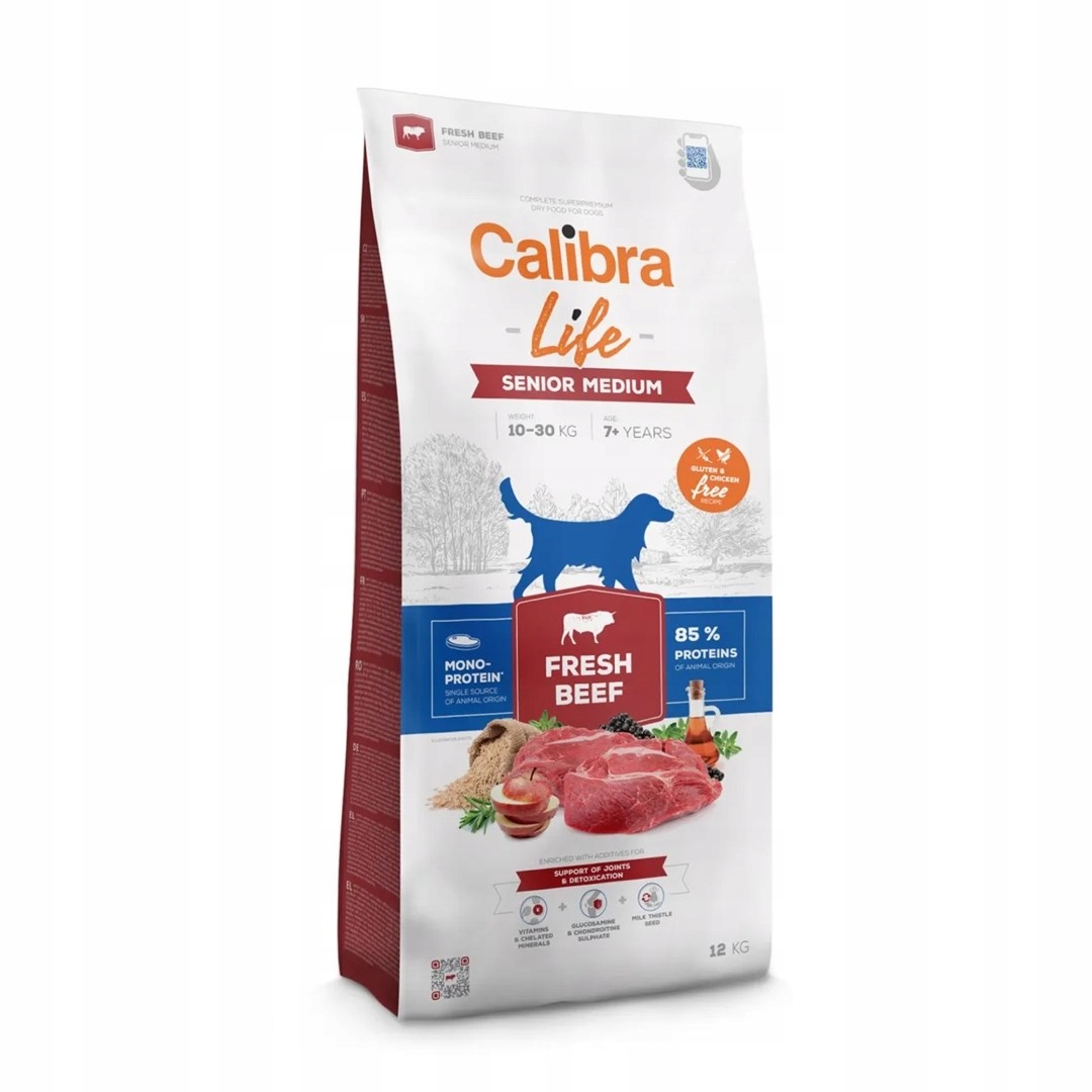 Levně Calibra Dog life senior medium fresh beef 12kg