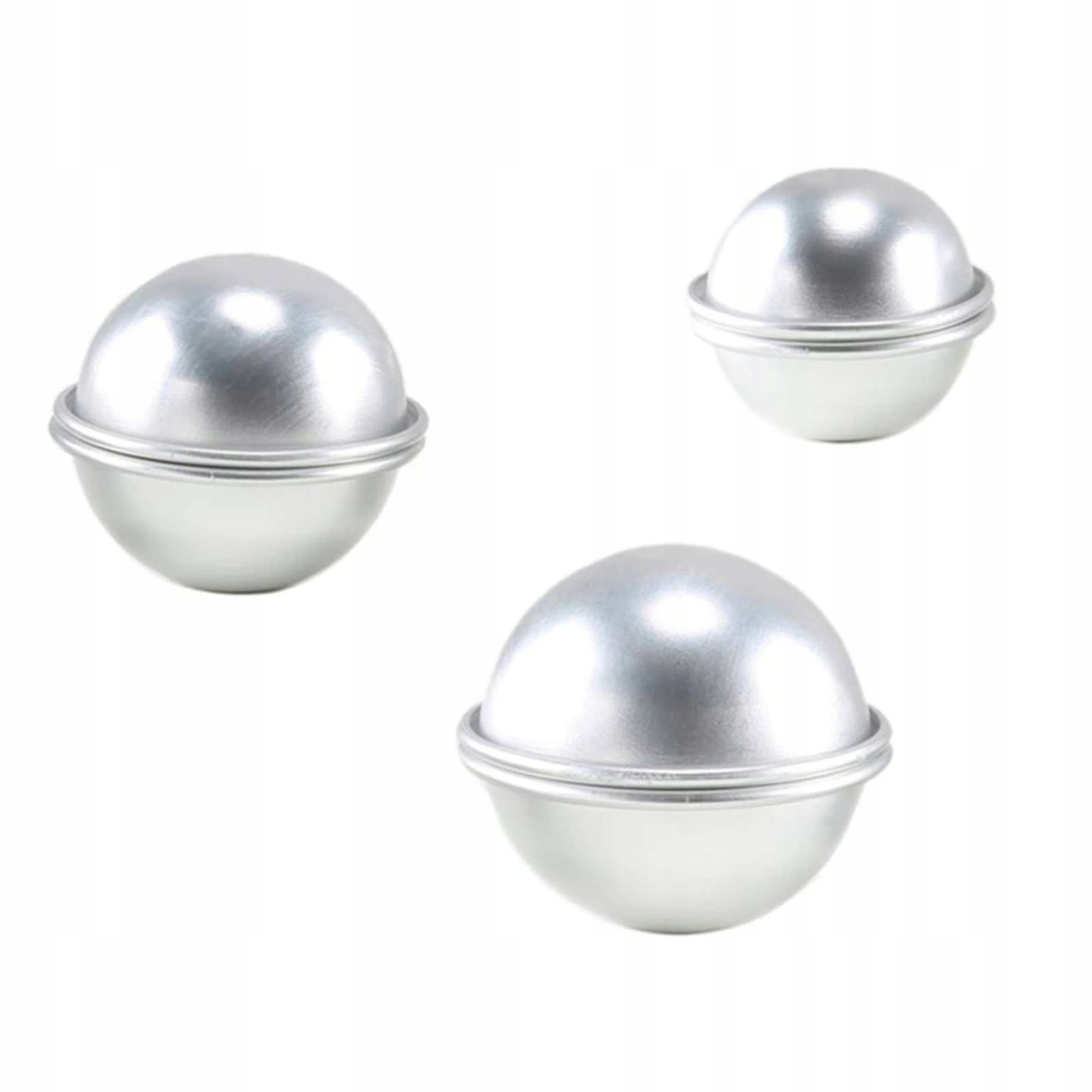 

Aluminiowe foremki do kul do kąpieli 3 szt.