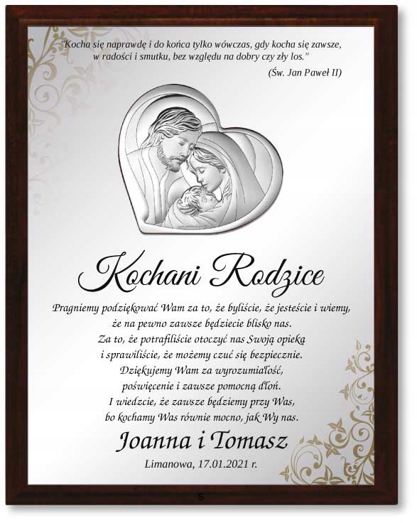 

Podziękowanie Rodziców Mamy Taty Podziękowania XL