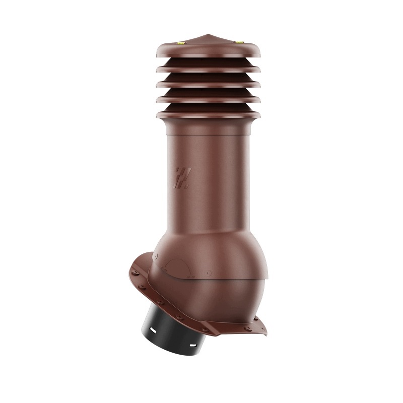 Ventilačný krb HiVent pre plechovú krytinu, profil A fi 150 mm, hnedý