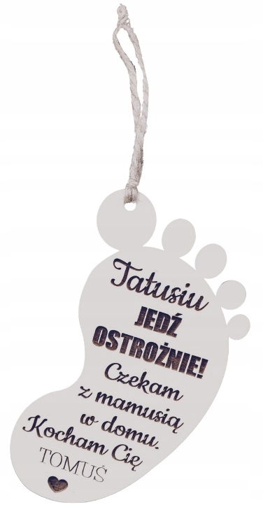 

Zawieszka Stópka Do Auta Samochodu Z Grawerem