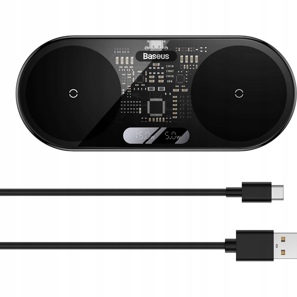

Ładowarka bezprzewodowa 20W Baseus, Led, Usb-c, Qi