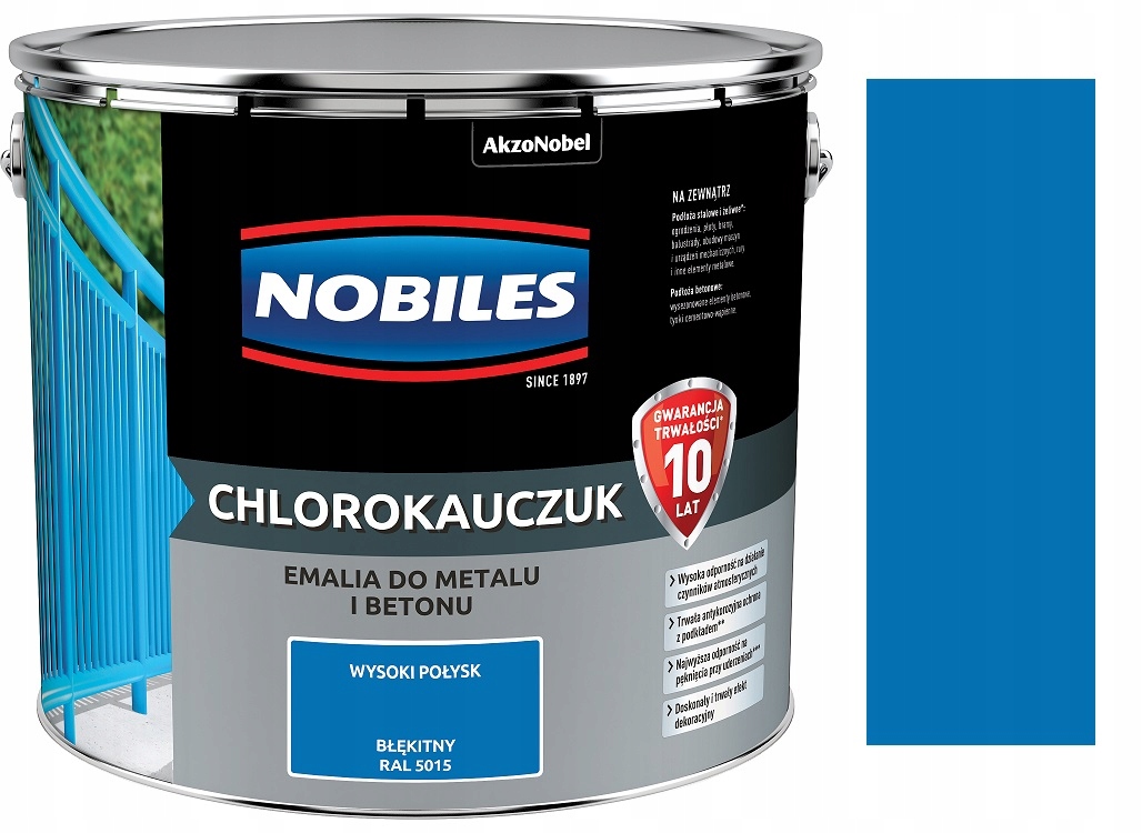 

Nobiles Emalia Chlorokauczuk Błękitny 5015 5L