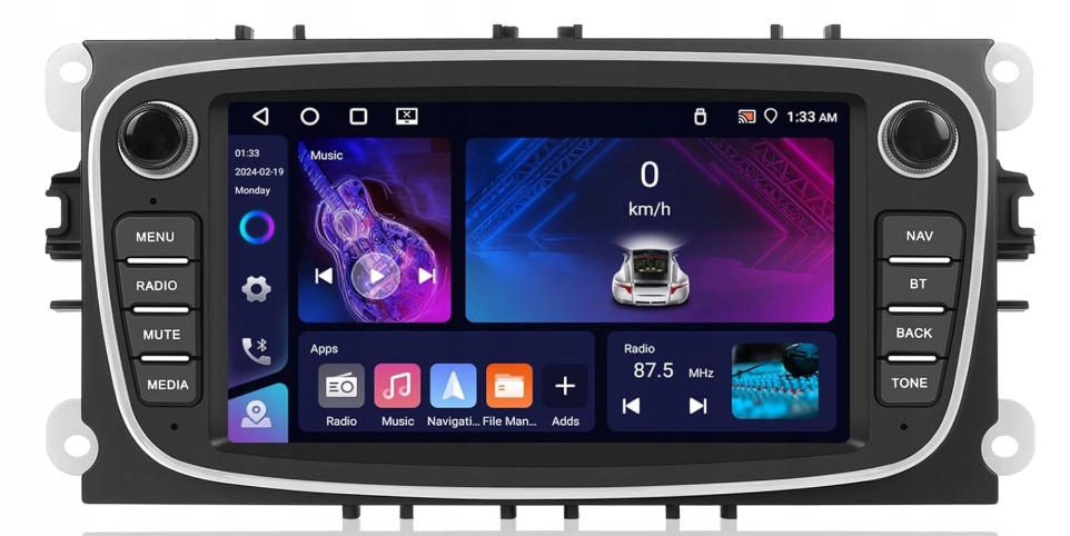 Rádio samotné Hikity 4+64G Bluetooth Ford Mondeo Focus mk2 S-Max C-Max Galaxy
