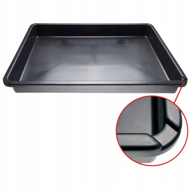 Univerzální miska se sníženým rohem na nalévání černá 50L 83x55x9cm Bgs