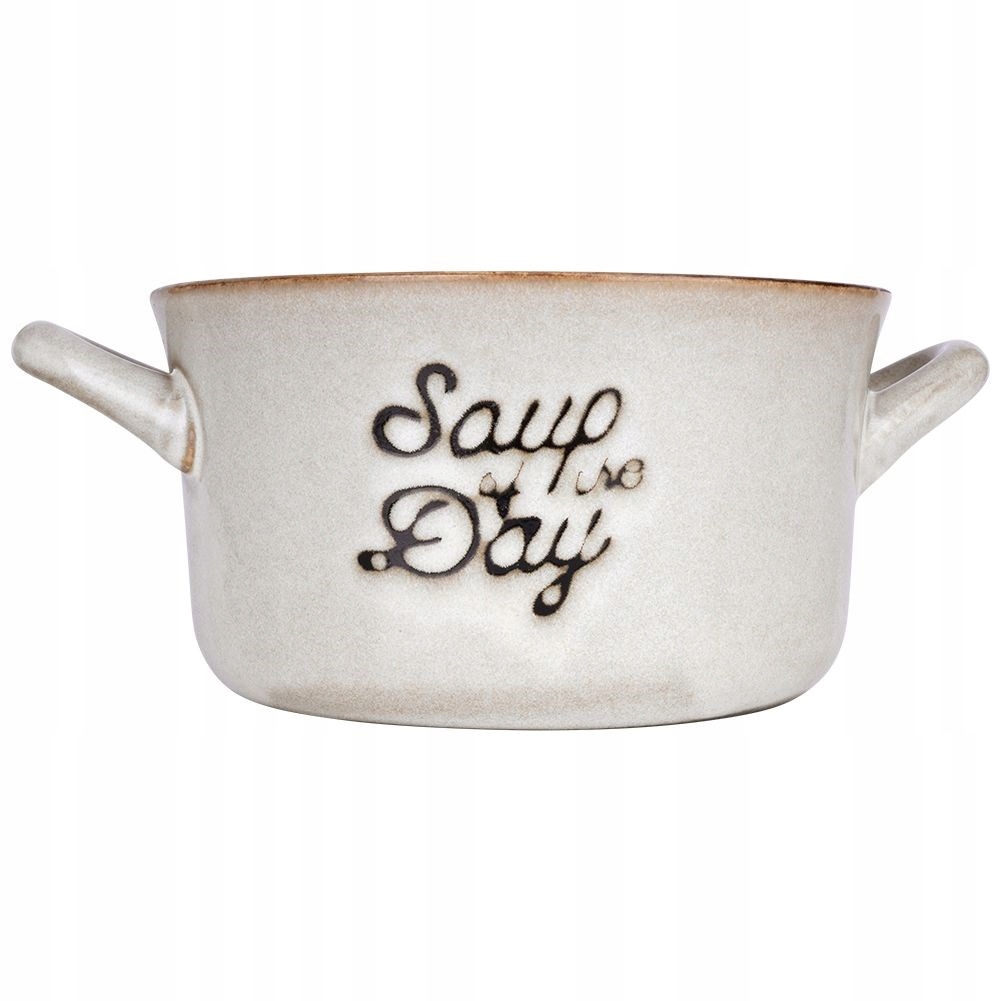 Miska BULIONÓWKA miseczka na zupę gulasz płatki z uszami uchwytami 600 ml Pojemność 650 ml