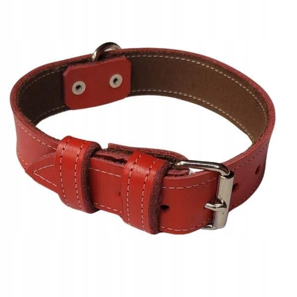 Levně Palkar obojek z kůže hlazenice pro psy 65 cm x 30 mm červený