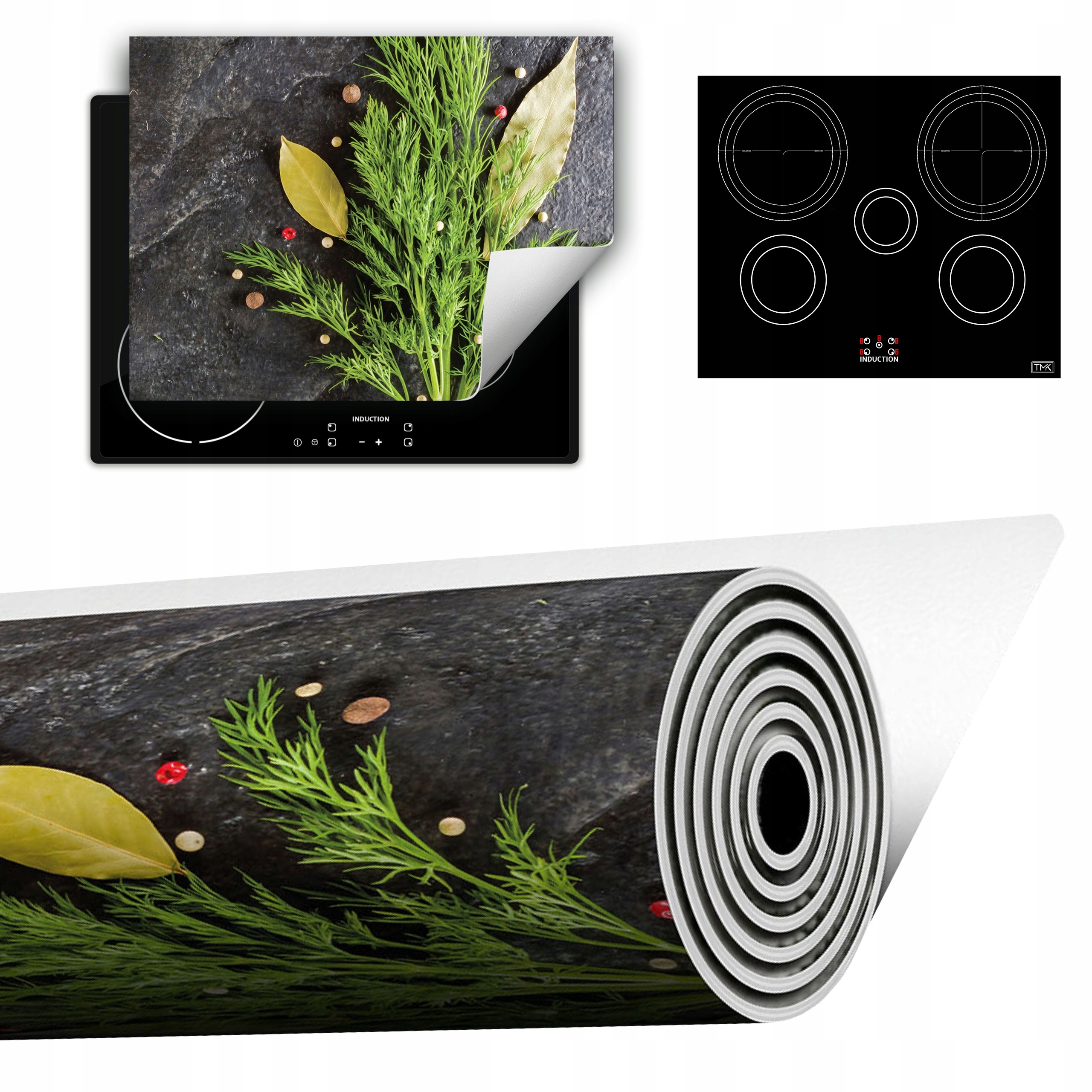 Vinylová Podložka Do Kuchyně Více Místa 70x52 břidlice koření