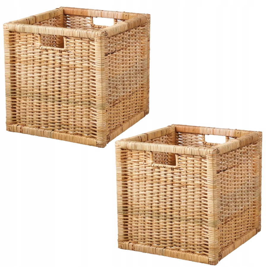 IKEA 2szt pudełko pojemnik kosz rattan do KALLAX (001.384.32) • Cena