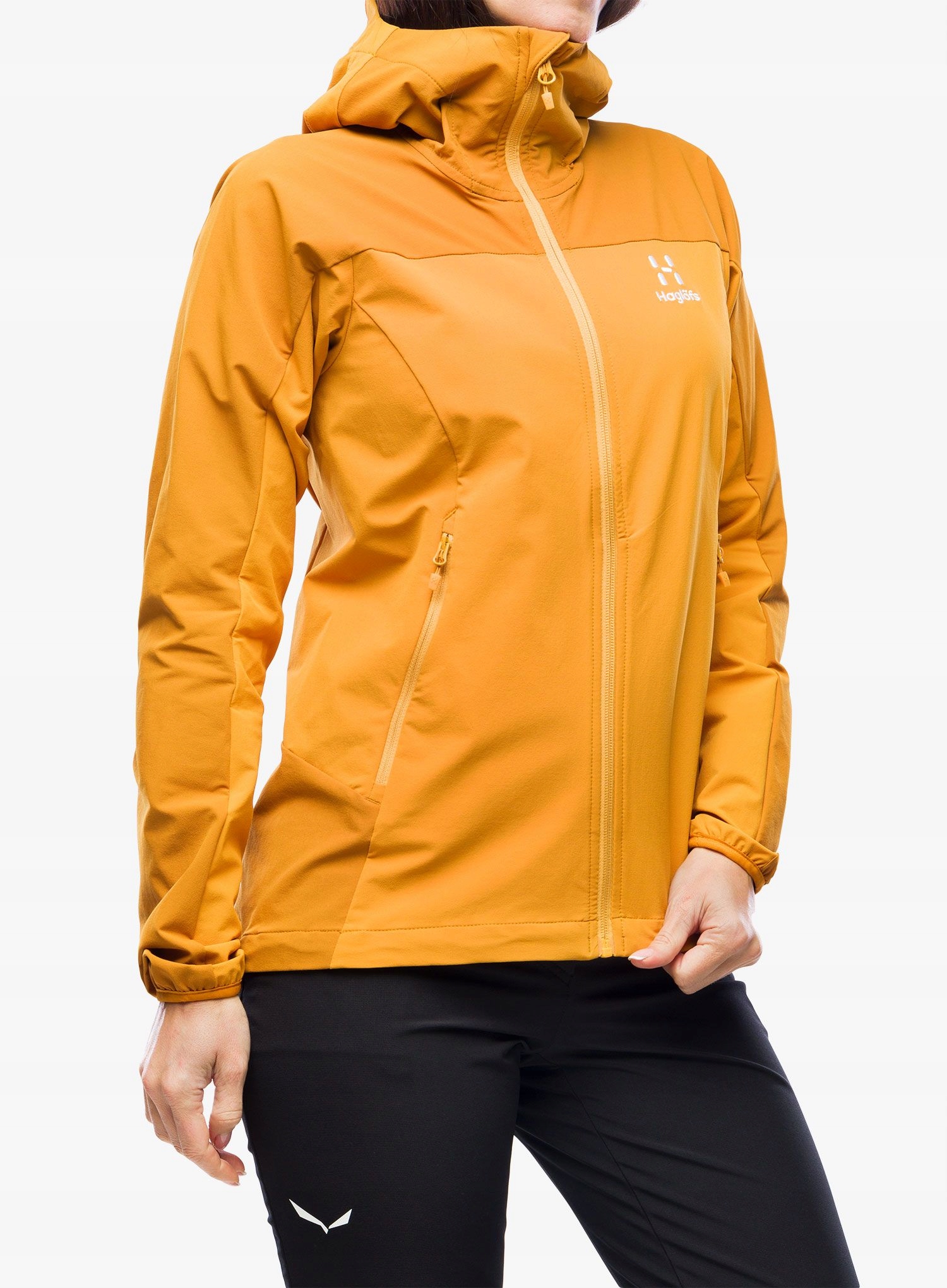 Dámská softshellová bunda Haglofs Moran Softshell Hood žlutá/zlatá L