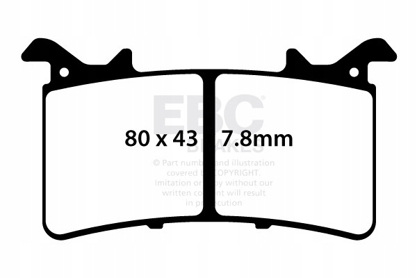 Brzdové doštičky Ebc EPFA757HH Extreme Pro (súprava na 1 kotúč)