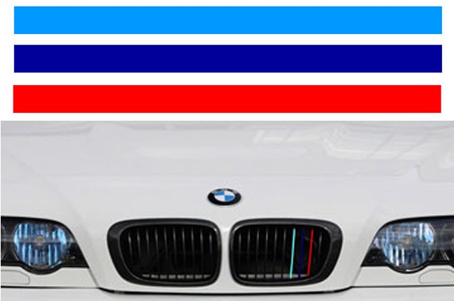 

Naklejki paski Bmw M Power na grill lusterko