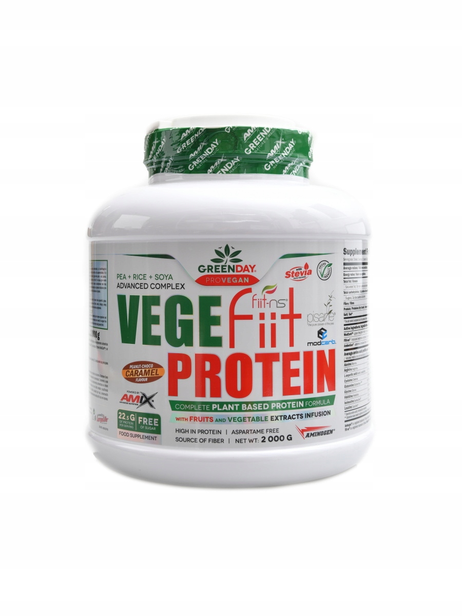 Amix Greenday Vege-Fiit protein 2000 g čokoláda s arašídy