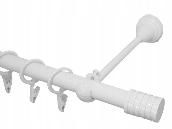 Karnisz pojedynczy Ciche kółka HIT 140 cm FI 19 mm Długość drążka 140 cm