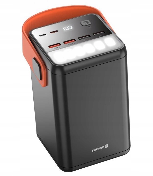 Swissten Power Line Power Bank 60000 mAh 65W Power Delivery Black svítiln