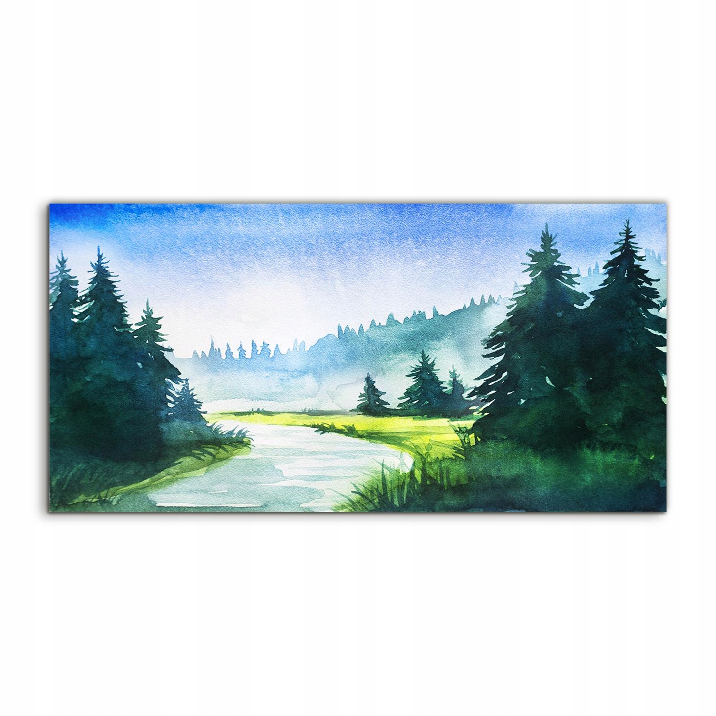 Akrylový obraz 140x70 Závesný les Jazero Hory Voda