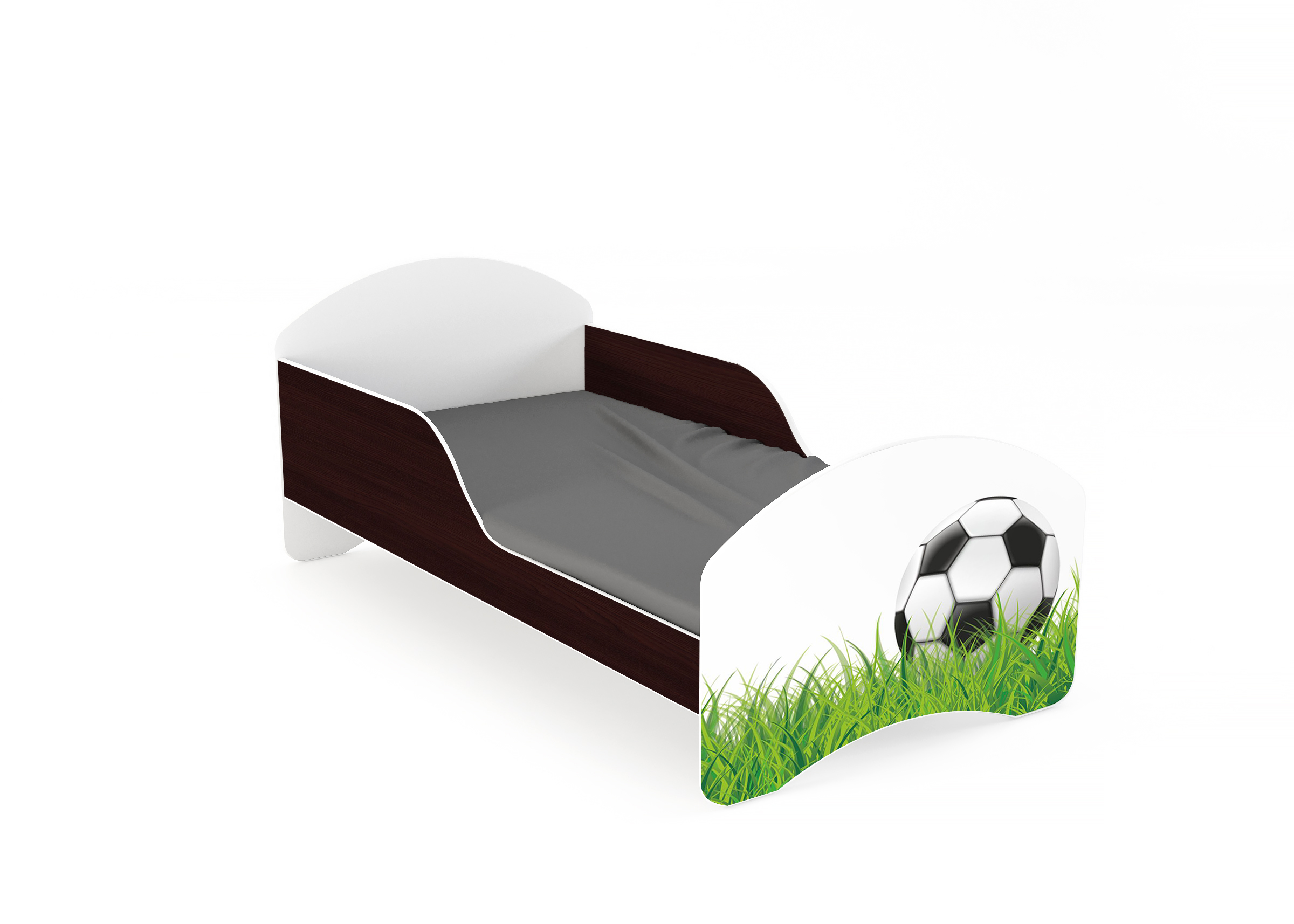 Łóżko dziecięce LEO2 160x80 biało-wenge Materiał korpusu płyta laminowana