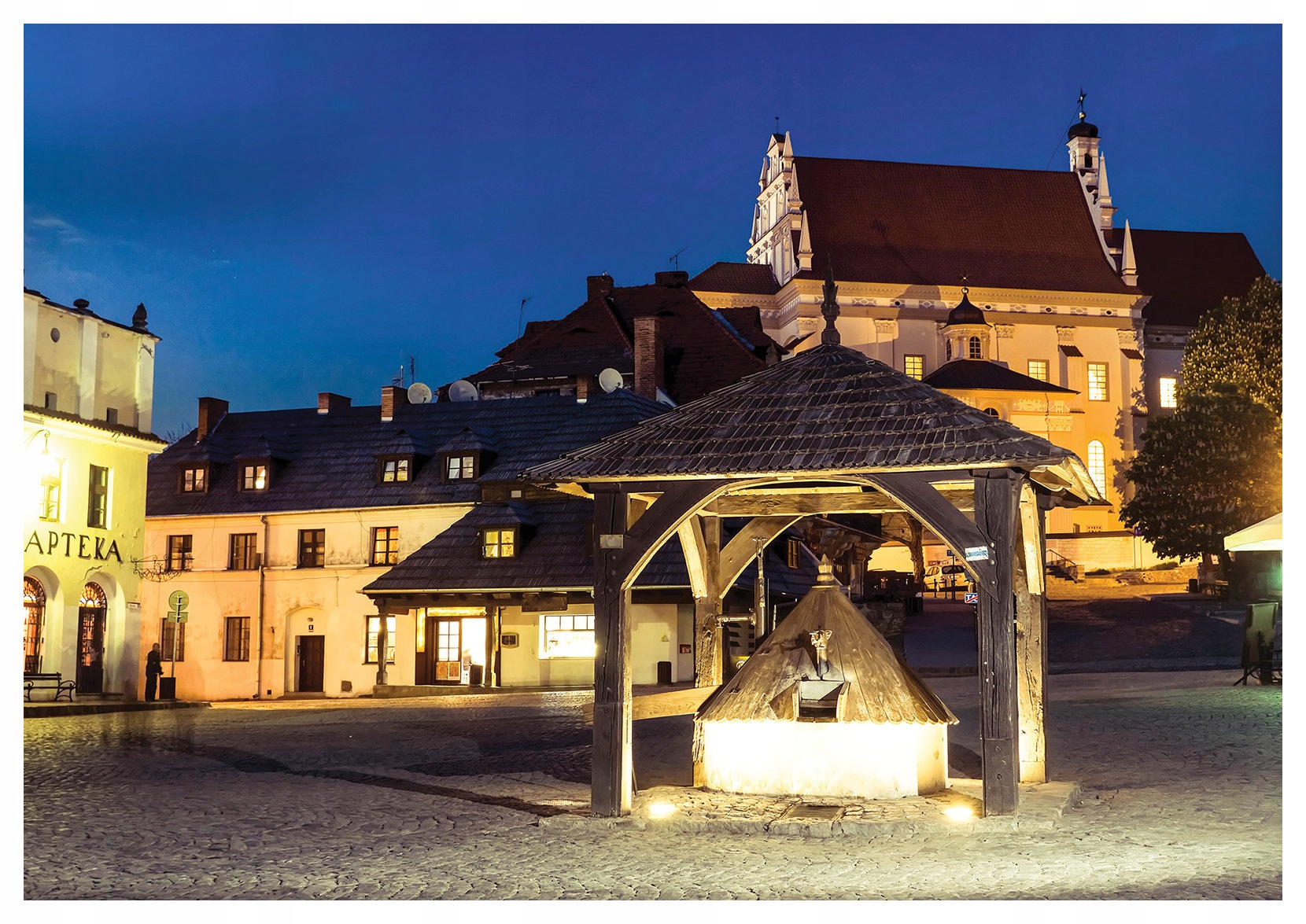 Vliesová fototapeta Noční město Studna Ulička 400x280 lepidlo