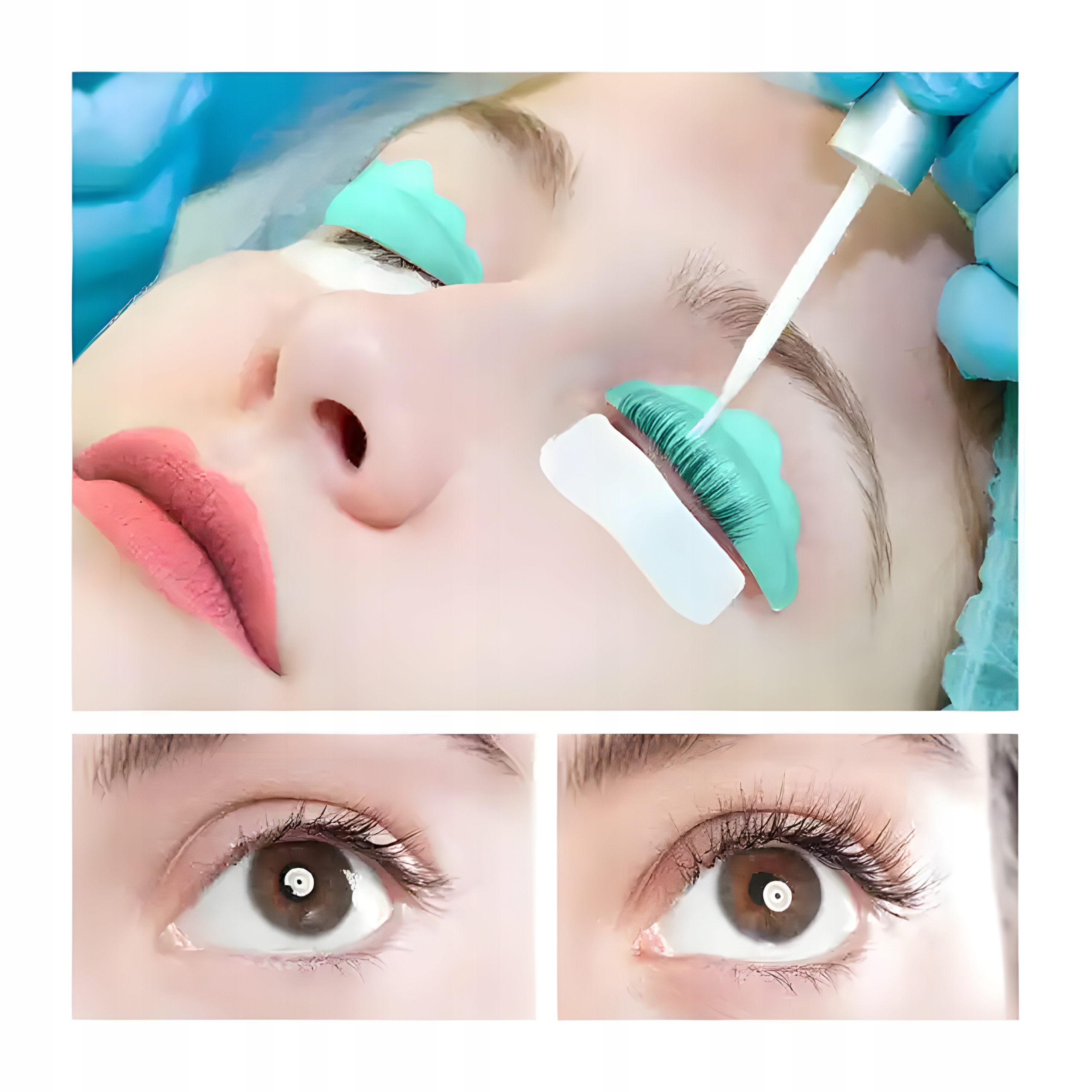 Silikonowe Wałki do Liftingu Rzęs Zestaw 5 par MIĘKKIE ZIELONE Stan opakowania oryginalne