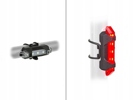 

Zestaw lamp rowerowych Author Stake Mini Usb