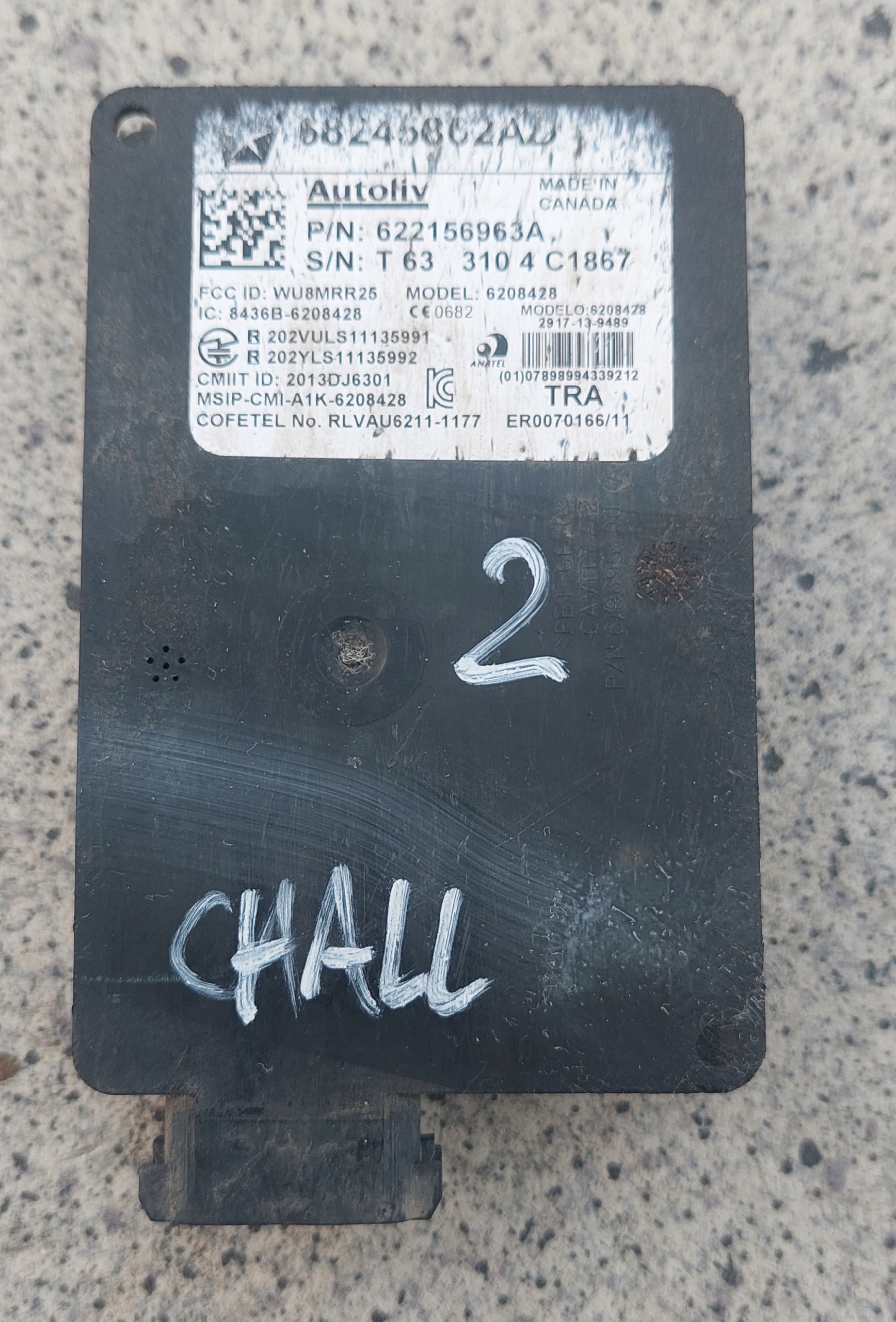 Dodge CHALLENGER 15 16 модуль 68245862AD Номер 2