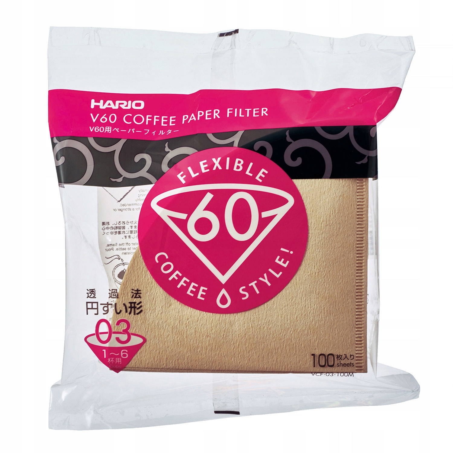 

Filtry papierowe do kawy Hario V60-03 100szt