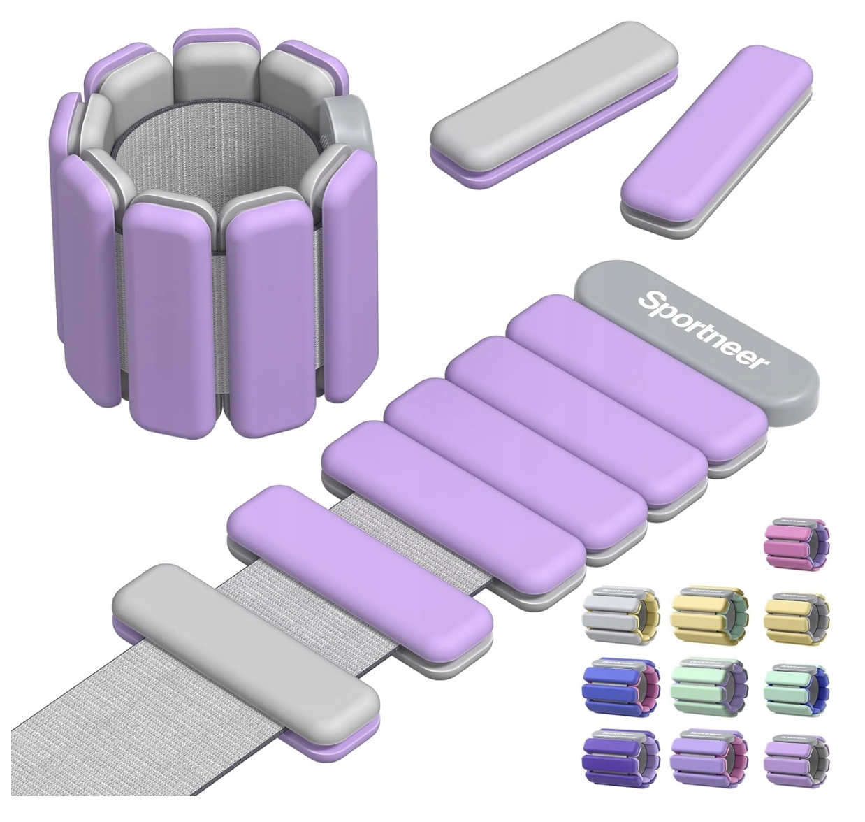 Sportneer Obciążenia Na Nadgarstki Regulowane Silikonowe Paski