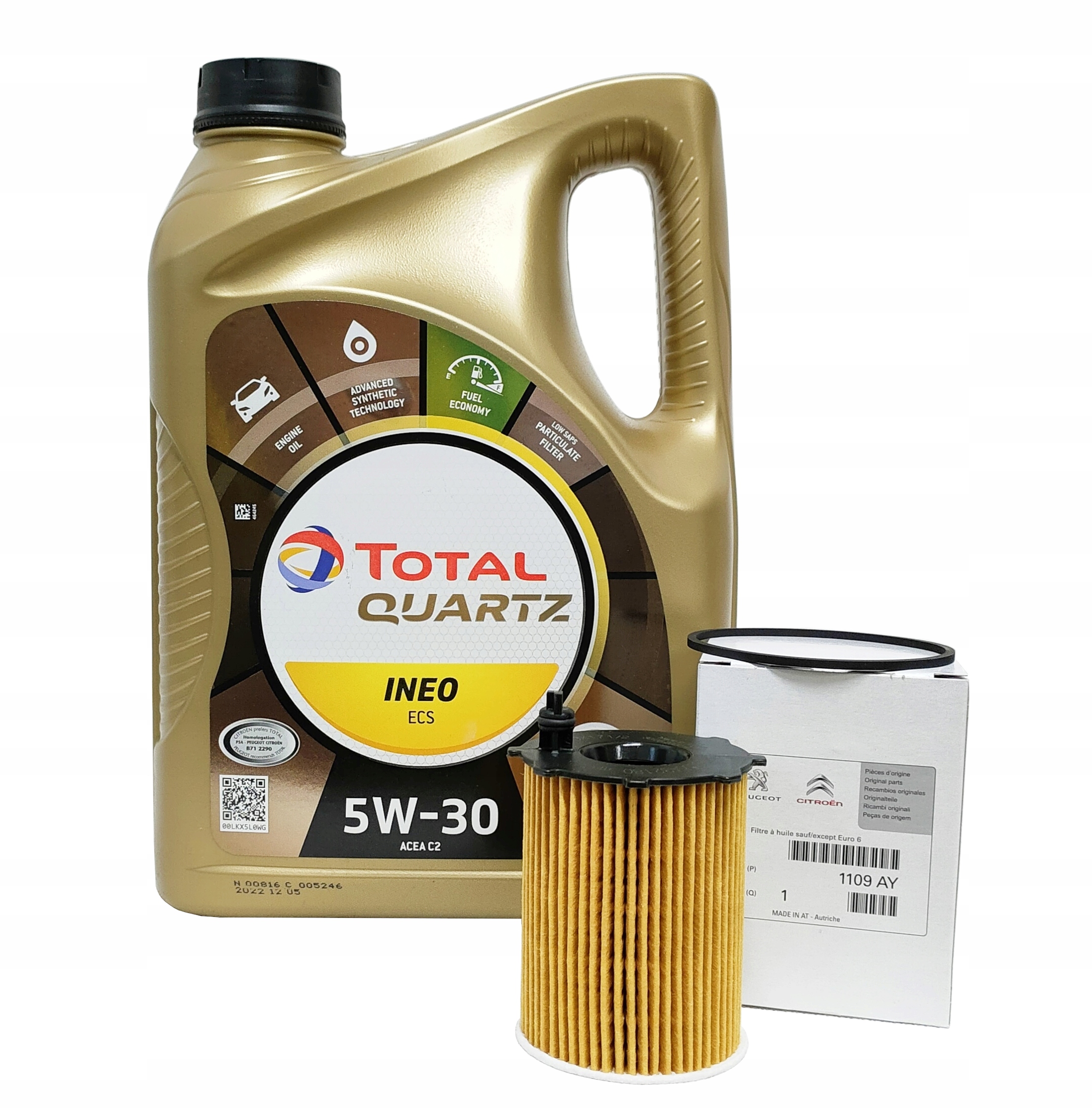 

Total 5W30 5L Filtr Citroen Peugeot 1.6 Hdi Oe