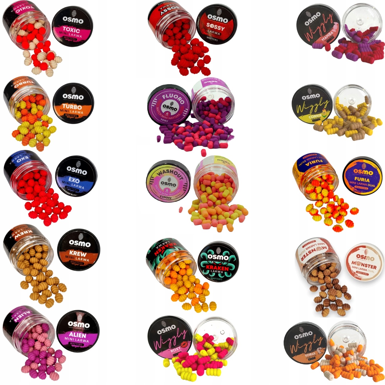 Zestaw Osmo 11x Mini Larwa Wafters 4x Wafters Wiggly Pomysł