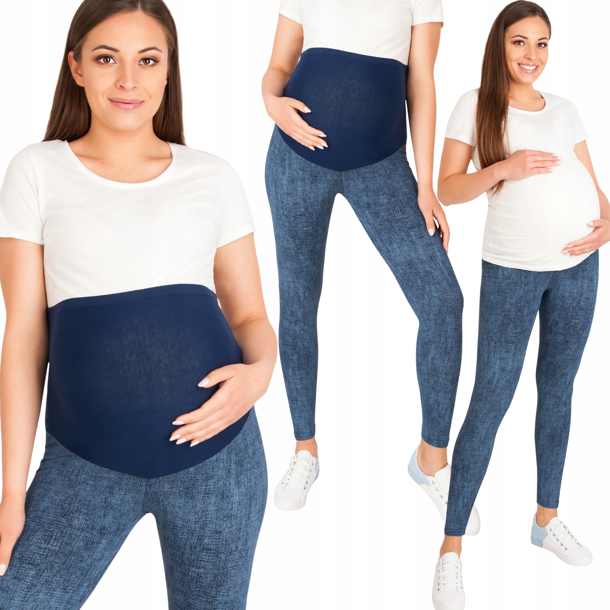 

Leginsy Ciążowe Getry Rozm XXL Legginsy Z Panelem