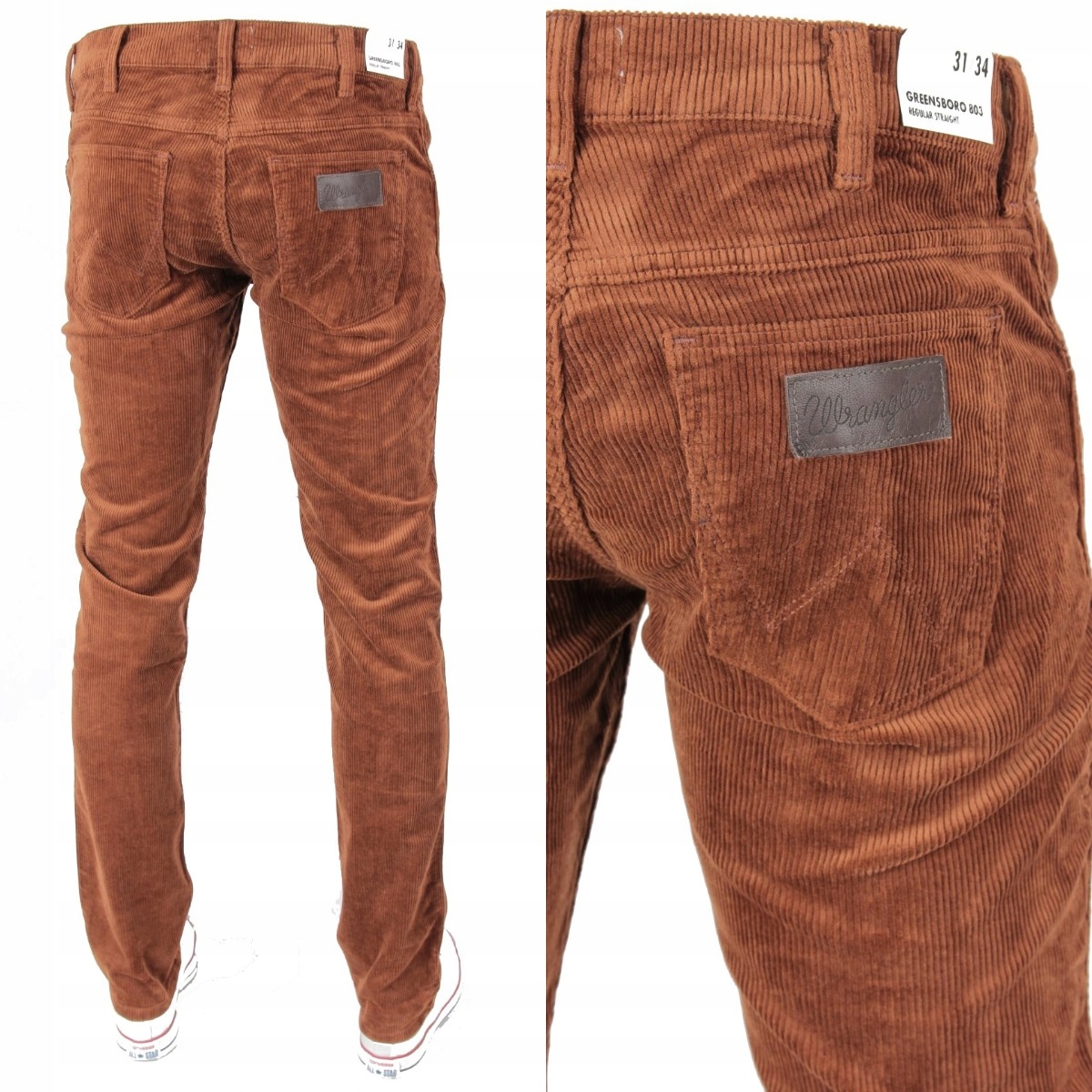 

Wrangler Greensboro Jeans Proste Sztruks W36 L32