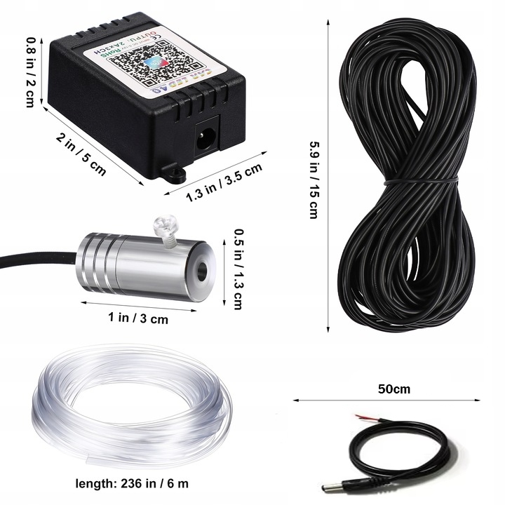 ŚWIATŁOWÓD AMBIENT LIGHT LED RGB OŚWIETLENIE WNĘTRZA AUTA 6M APLIKACJA 12V Producent części Inny