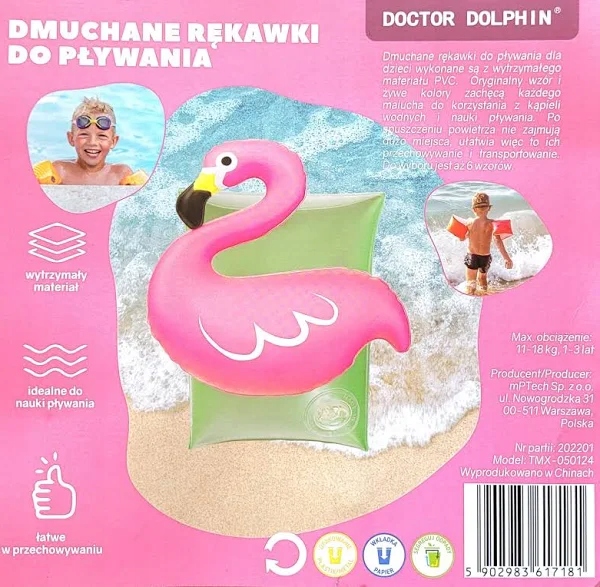 DMUCHANE RĘKAWKI DO PŁYWANIA FLAMING DR DOLPHIN Marka inna