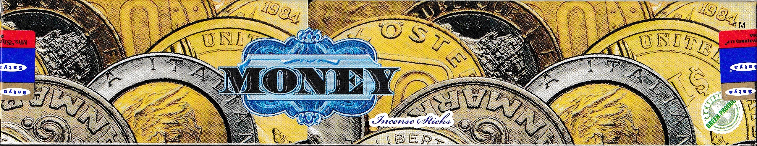 INDYJSKIE KADZIDEŁKA PYŁKOWE SATYA MONEY 15g PIENIĄDZE EAN (GTIN) 8908004953853