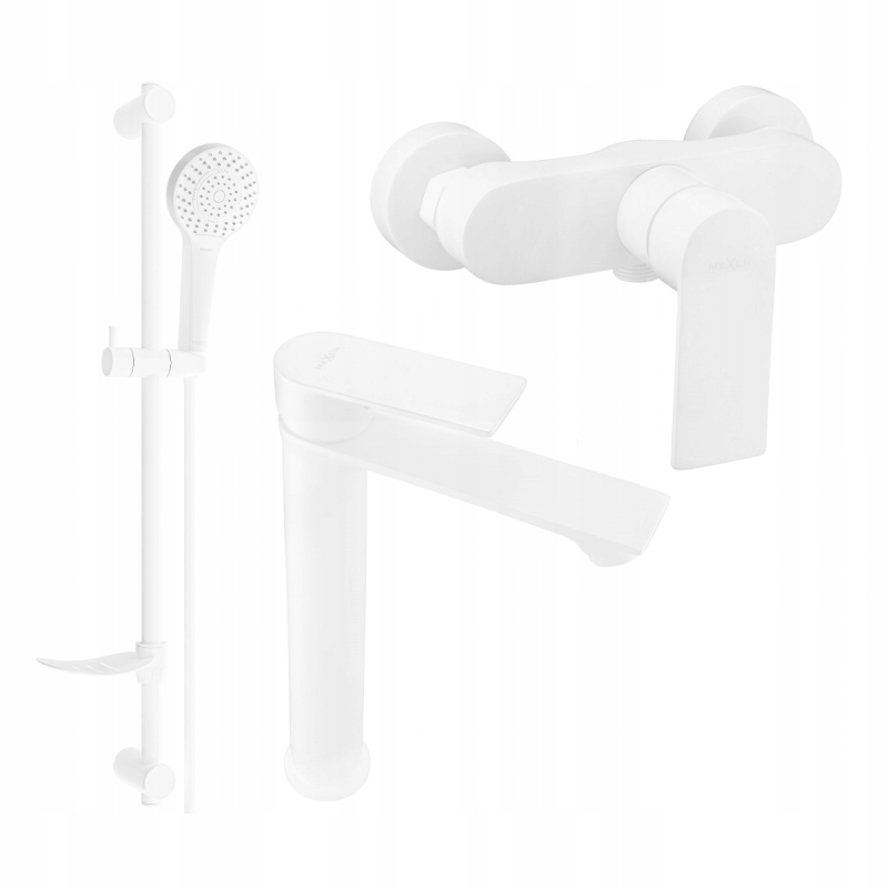 Mexen Royo DF05 sprchová súprava, biela- 72214DF05-20