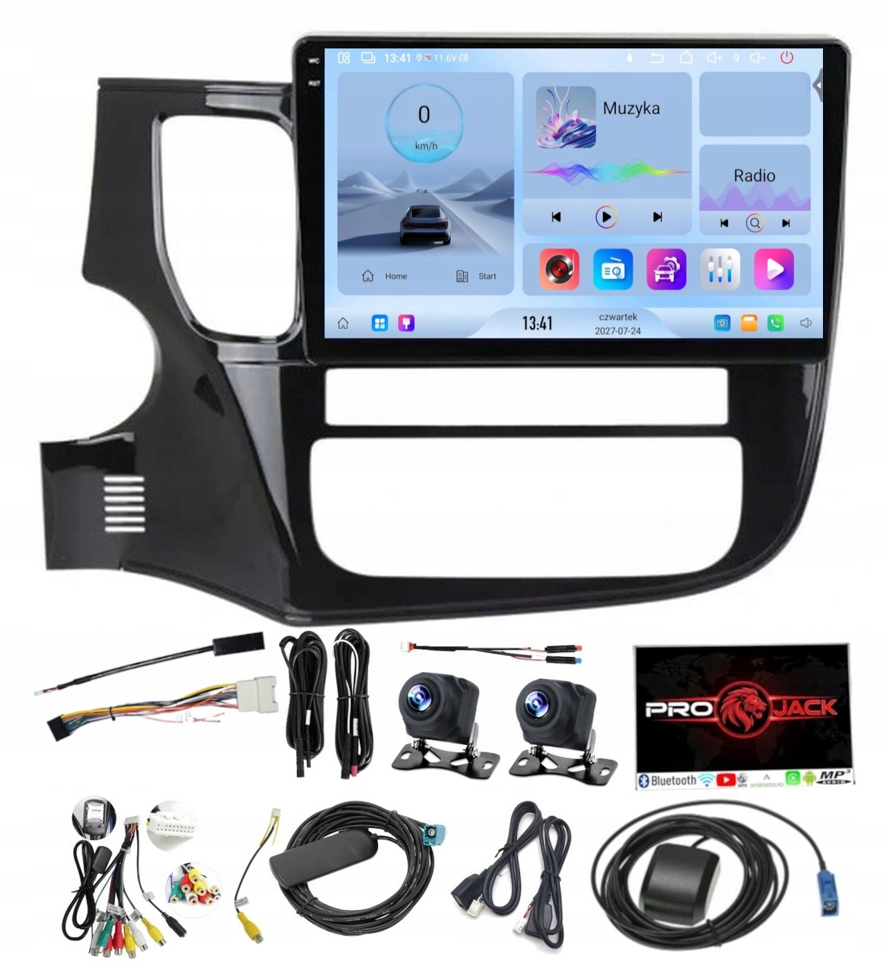 Rádio Navigácia Carplay Android Mitshubishi Outlander 2012-18 4/64GB Sim