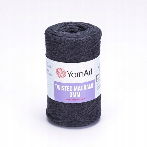 YarnArt Twisted Macrame 3mm 758 modrý provázek makramé sada 4 x 250 g
