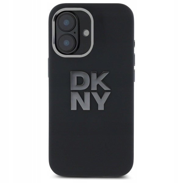 Pouzdro Dkny Pro Iphone 16 6.1" Černé Liquid Silicone Metal Logo