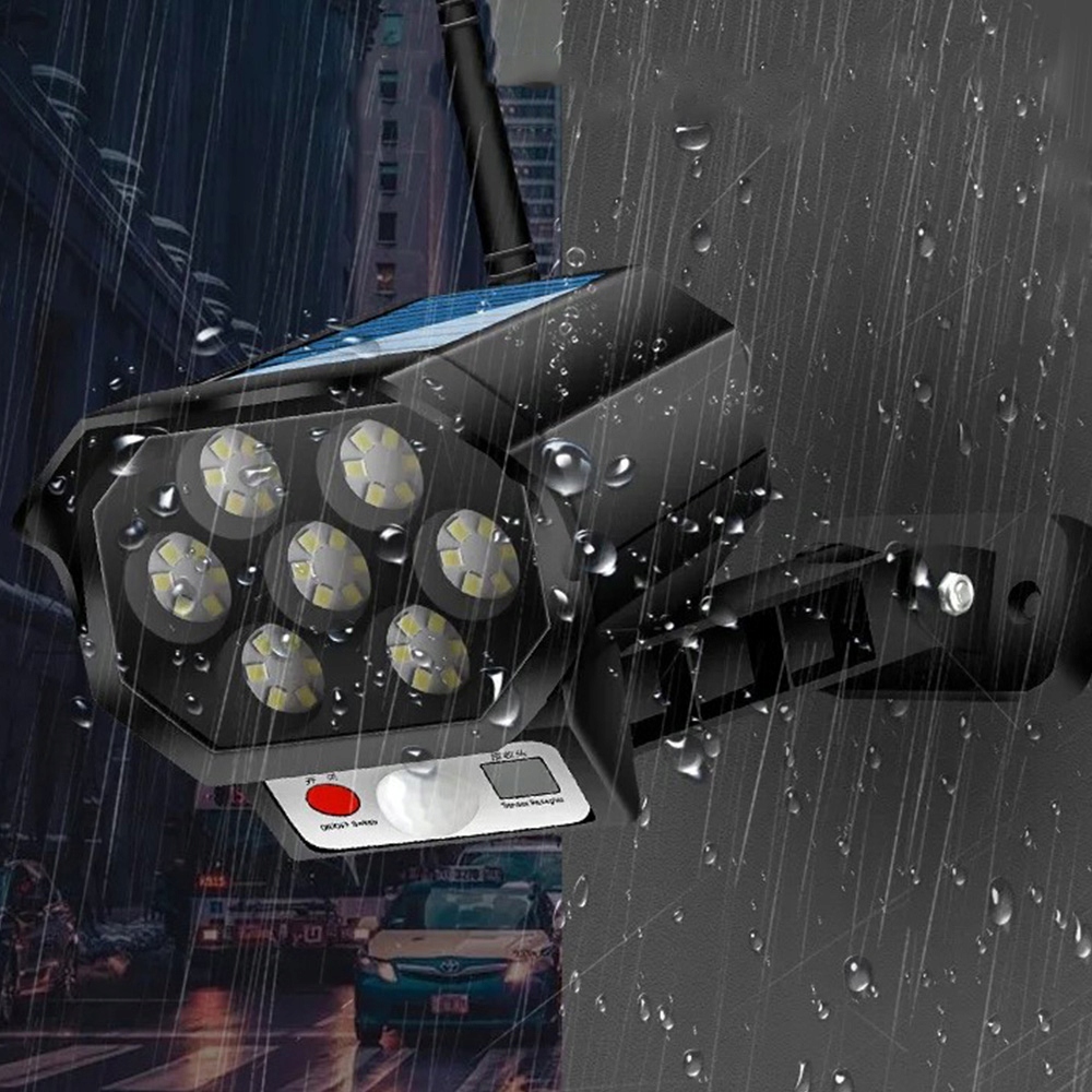 ATRAPA KAMERY LAMPA LED ZEWNĘTRZNA Z PILOTEM NOCNA PANEL SOLARNY CZUJNIK Marka Inna